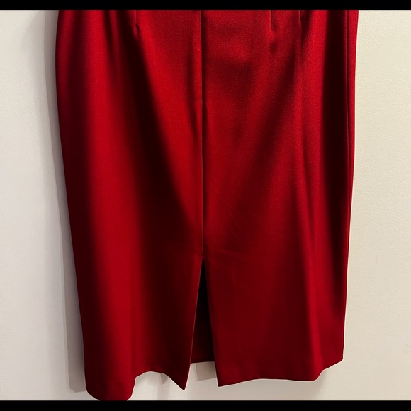 Burgundy Kick Pleat Skirt - Picture 3 of 4